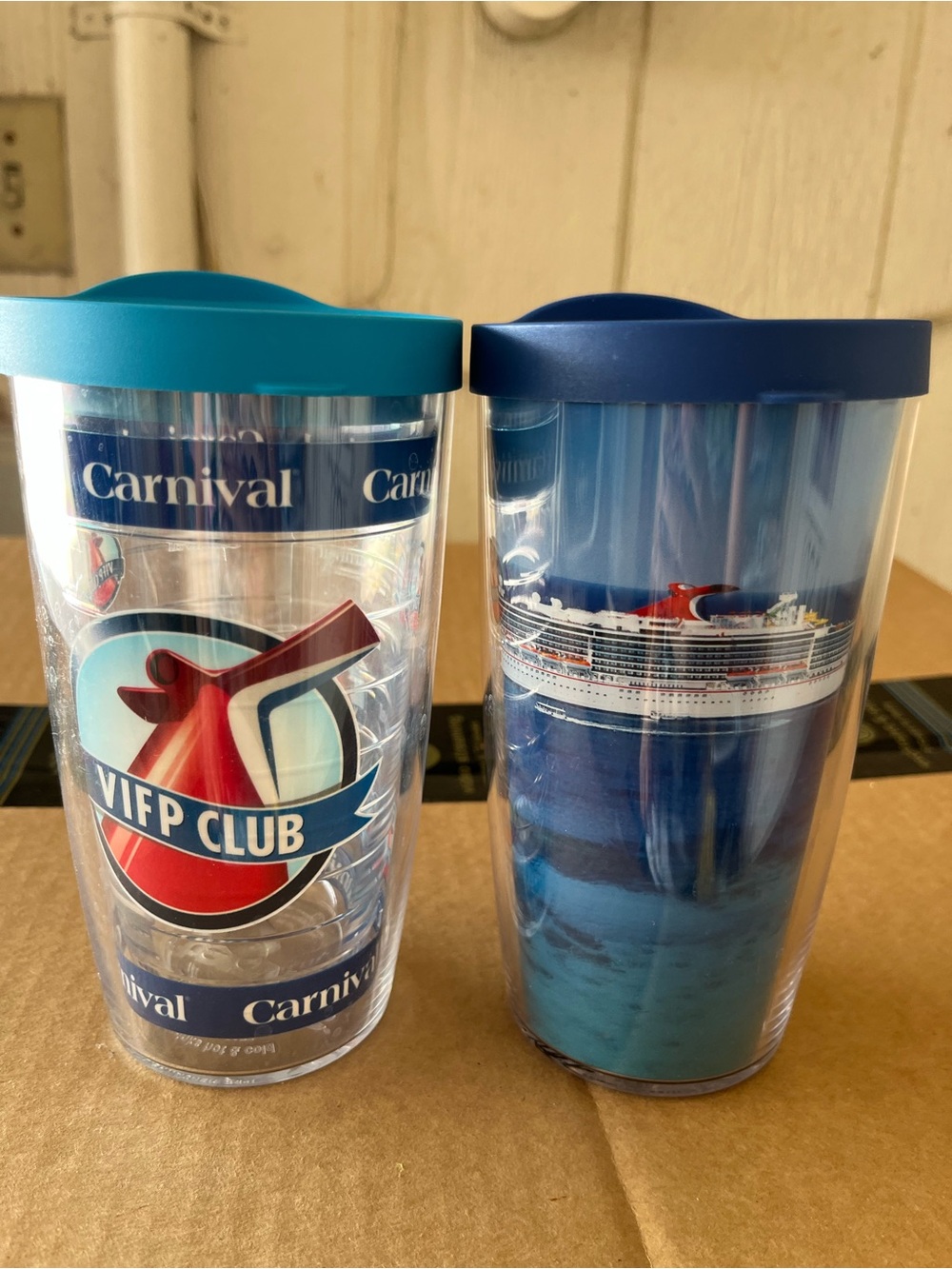 Carnival VIP Club Double-Wall Travel Tumbler Set in Blue (2)